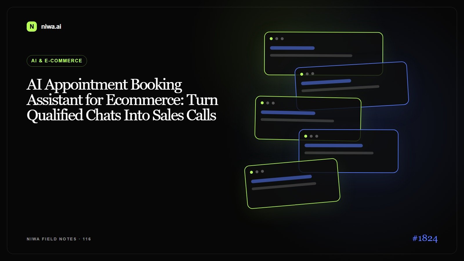 AI Appointment Booking Assistant for Ecommerce: Turn Qualified Chats Into Sales Calls — Niwa AI visual guide