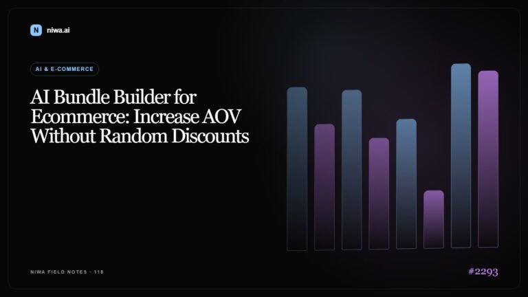 AI Bundle Builder for Ecommerce: Increase AOV Without Random Discounts — Niwa AI visual guide