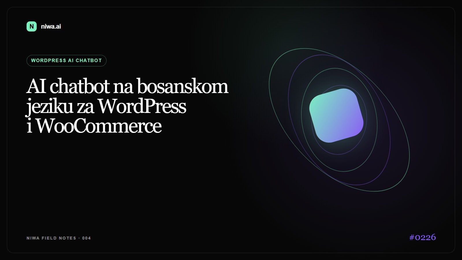 AI chatbot na bosanskom jeziku za WordPress i WooCommerce — Niwa AI visual guide