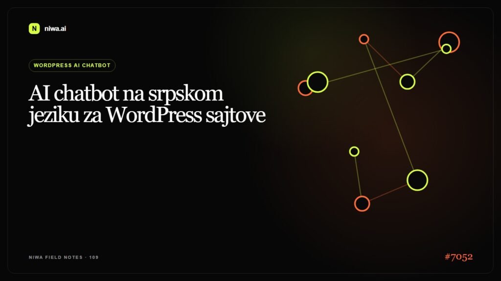 AI chatbot na srpskom jeziku za WordPress sajtove — Niwa AI visual guide