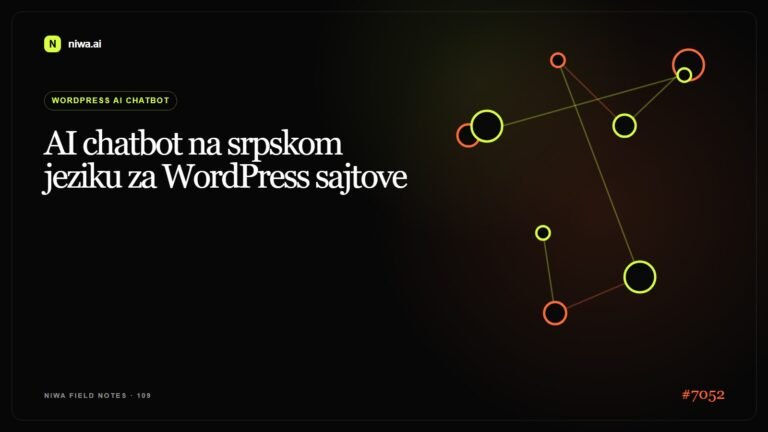 AI chatbot na srpskom jeziku za WordPress sajtove — Niwa AI visual guide