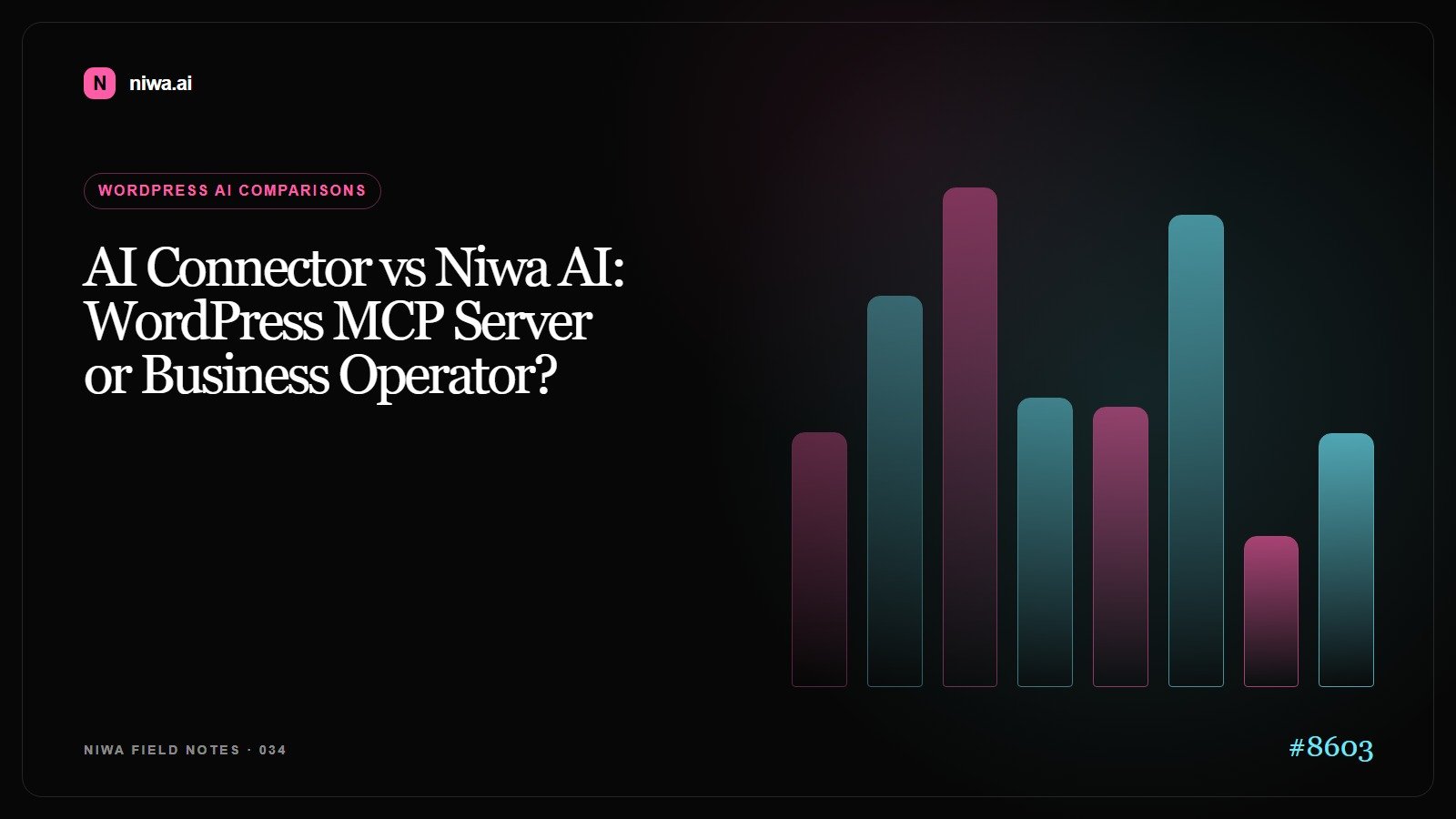 AI Connector vs Niwa AI: WordPress MCP Server or Business Operator? — Niwa AI visual guide