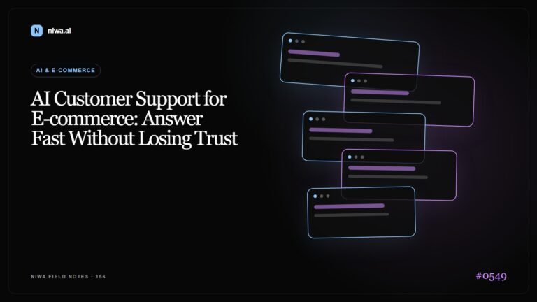 AI Customer Support for E-commerce: Answer Fast Without Losing Trust — Niwa AI visual guide