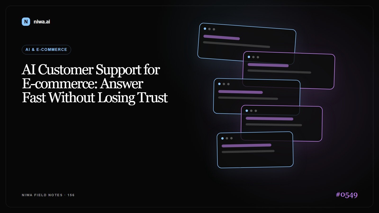 AI Customer Support for E-commerce: Answer Fast Without Losing Trust — Niwa AI visual guide