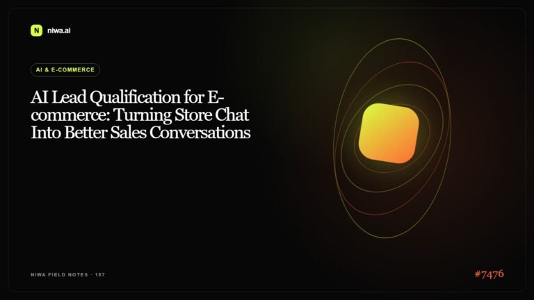 AI Lead Qualification for E-commerce: Turning Store Chat Into Better Sales Conversations — Niwa AI visual guide