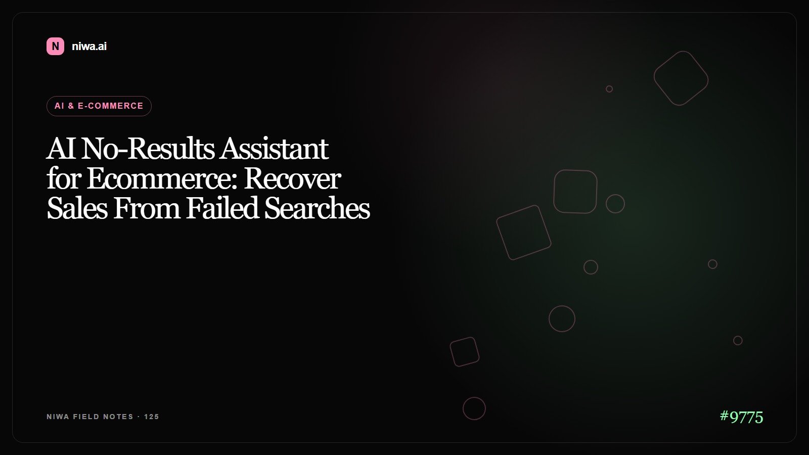 AI No-Results Assistant for Ecommerce: Recover Sales From Failed Searches — Niwa AI visual guide
