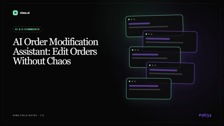 AI Order Modification Assistant: Edit Orders Without Chaos — Niwa AI visual guide