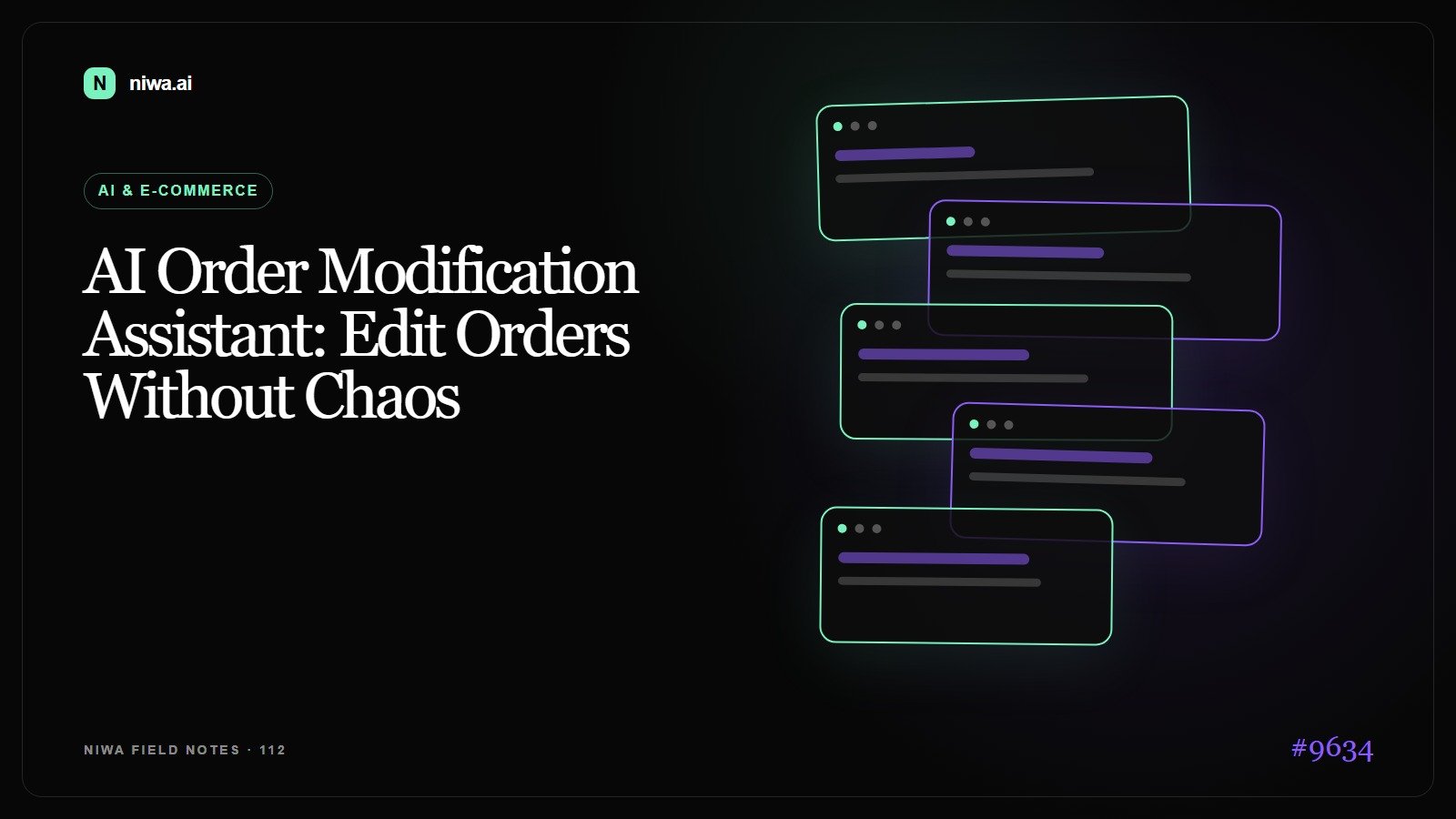 AI Order Modification Assistant: Edit Orders Without Chaos — Niwa AI visual guide