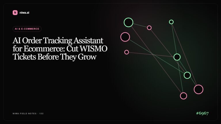AI Order Tracking Assistant for Ecommerce: Cut WISMO Tickets Before They Grow — Niwa AI visual guide