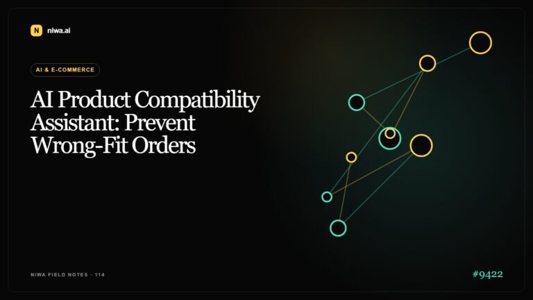 AI Product Compatibility Assistant: Prevent Wrong-Fit Orders — Niwa AI visual guide