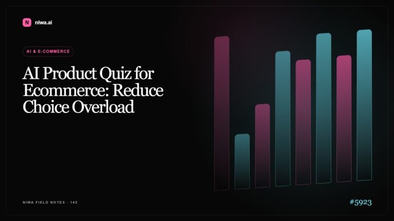 AI Product Quiz for Ecommerce: Reduce Choice Overload — Niwa AI visual guide