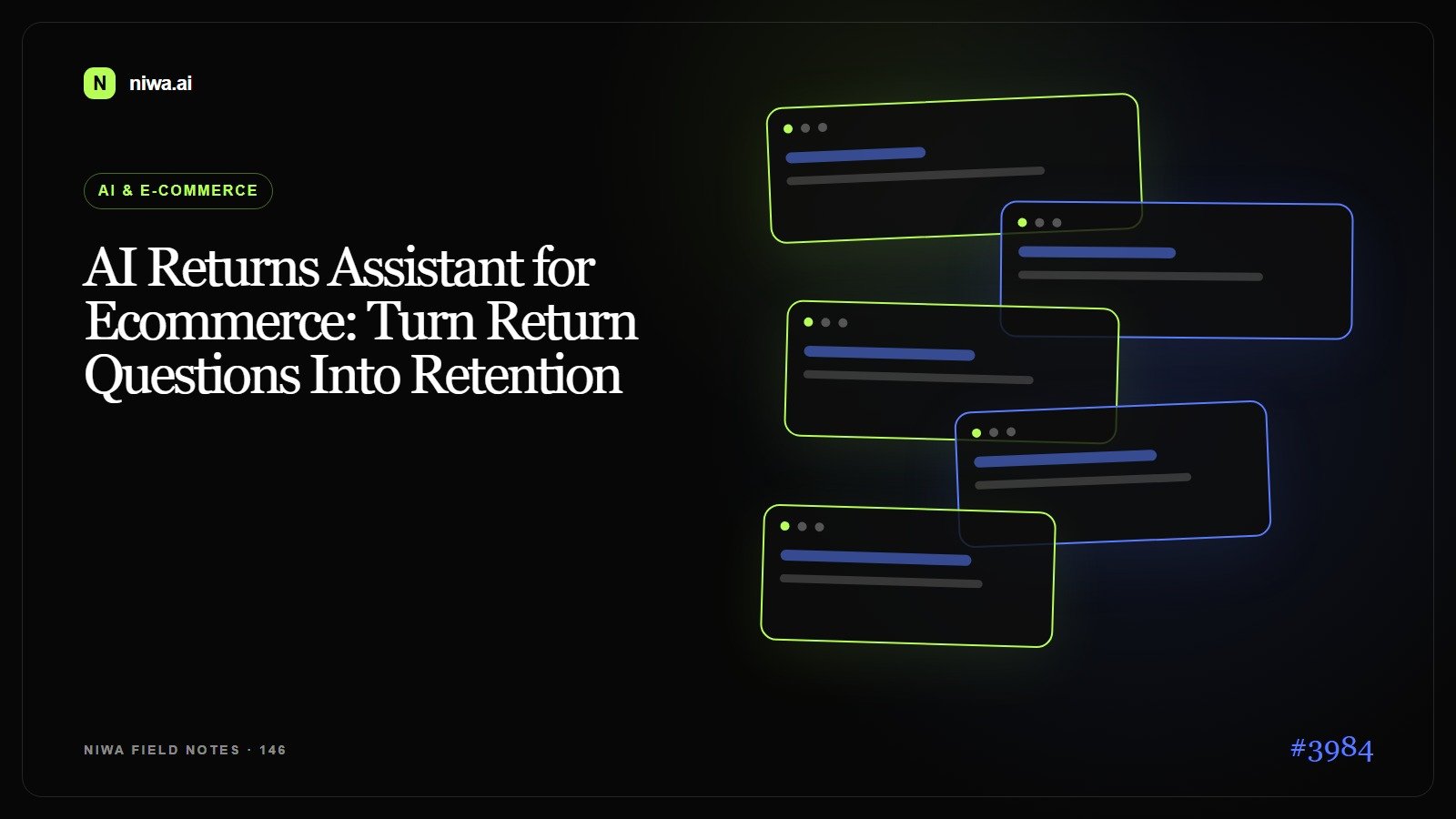 AI Returns Assistant for Ecommerce: Turn Return Questions Into Retention — Niwa AI visual guide
