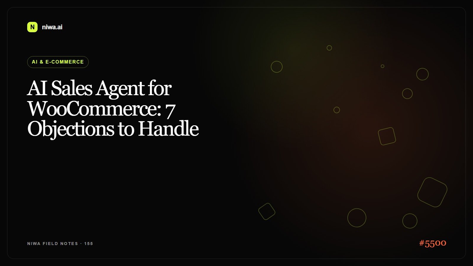 AI Sales Agent for WooCommerce: 7 Objections to Handle — Niwa AI visual guide