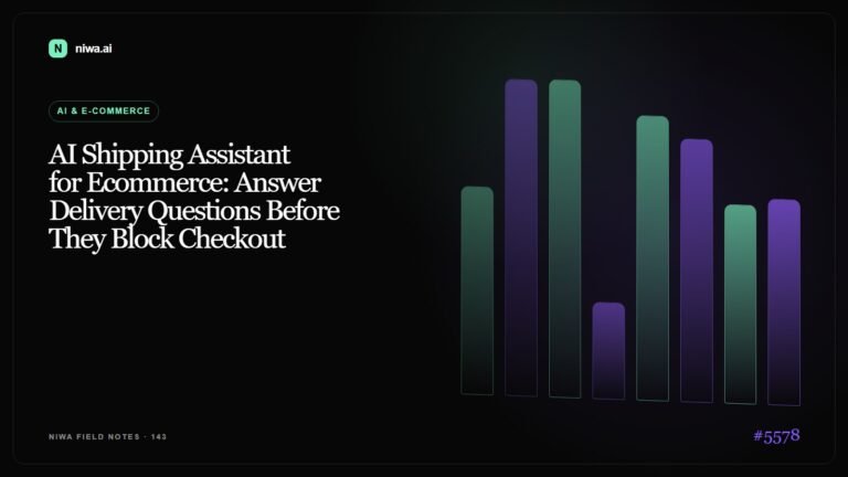 AI Shipping Assistant for Ecommerce: Answer Delivery Questions Before They Block Checkout — Niwa AI visual guide