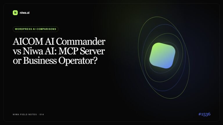 AICOM AI Commander vs Niwa AI: MCP Server or Business Operator? — Niwa AI visual guide