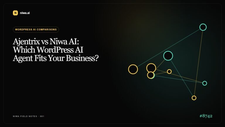 Ajentrix vs Niwa AI: Which WordPress AI Agent Fits Your Business? — Niwa AI visual guide