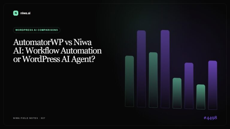 AutomatorWP vs Niwa AI: Workflow Automation or WordPress AI Agent? — Niwa AI visual guide