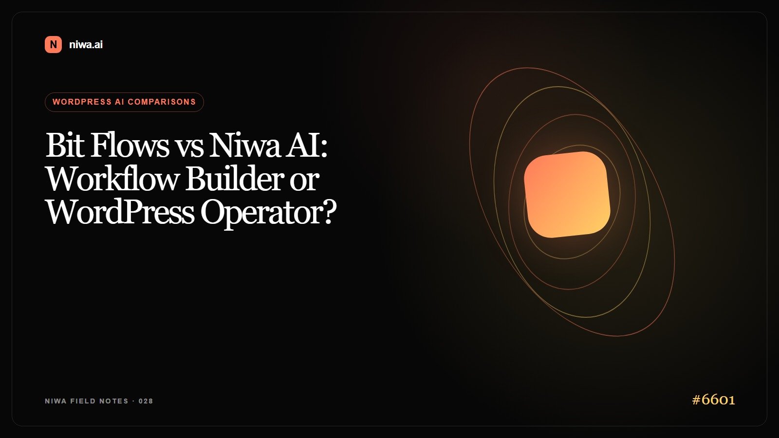 Bit Flows vs Niwa AI: Workflow Builder or WordPress Operator? — Niwa AI visual guide