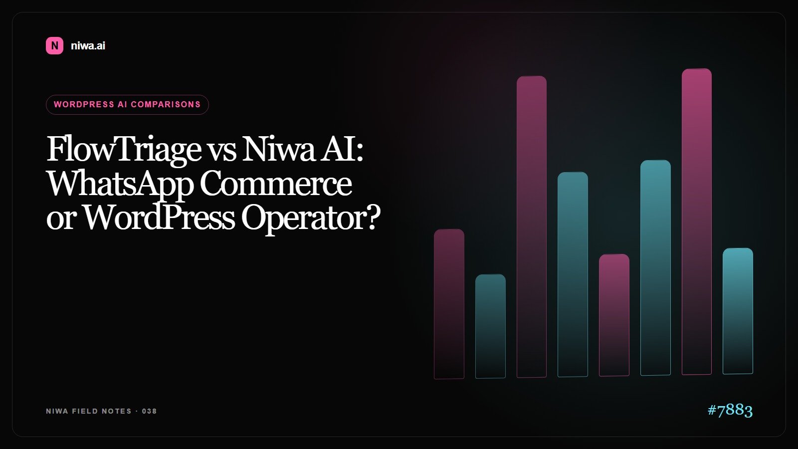 FlowTriage vs Niwa AI: WhatsApp Commerce or WordPress Operator? — Niwa AI visual guide