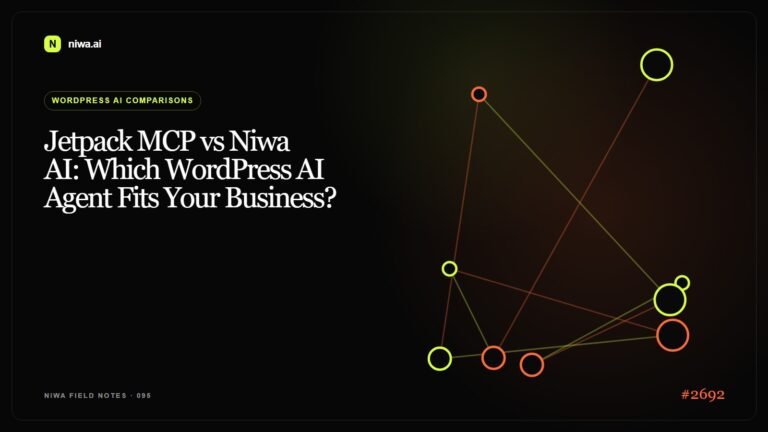 Jetpack MCP vs Niwa AI: Which WordPress AI Agent Fits Your Business? — Niwa AI visual guide