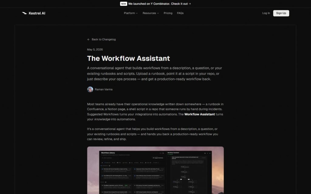 Kestrel AI vs Niwa AI: WooCommerce Assistant or Business Agent?: official usekestrel.ai website screenshot
