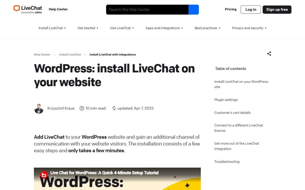 LiveChat vs Niwa AI: Support Platform or WordPress Business Agent?: official www.livechat.com website screenshot