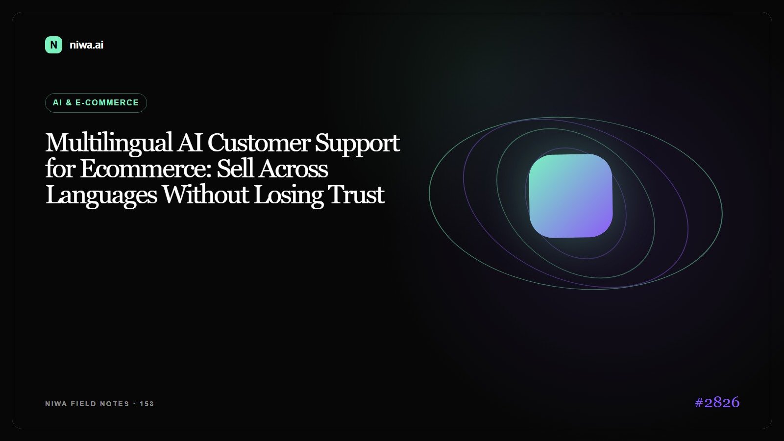 Multilingual AI Customer Support for Ecommerce: Sell Across Languages Without Losing Trust — Niwa AI visual guide