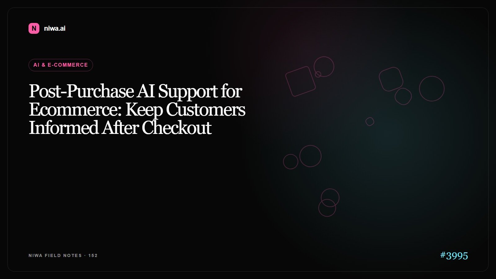 Post-Purchase AI Support for Ecommerce: Keep Customers Informed After Checkout — Niwa AI visual guide