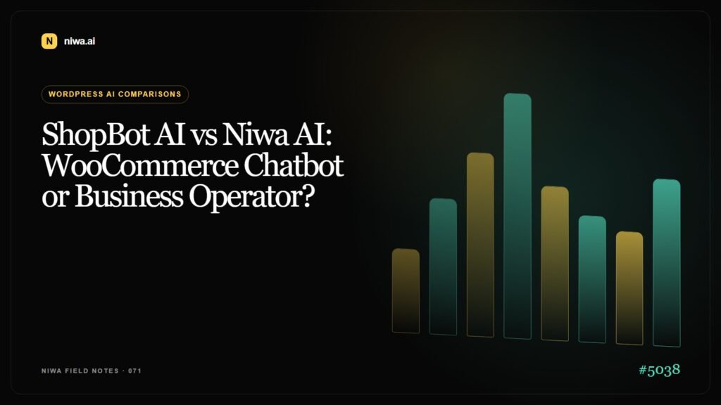 ShopBot AI vs Niwa AI: WooCommerce Chatbot or Business Operator? — Niwa AI visual guide