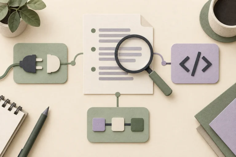 Integration requirements document beside native connector, API and workflow cards