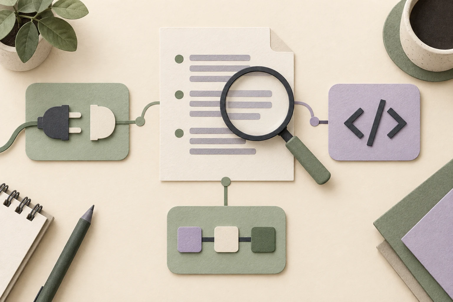 Integration requirements document beside native connector, API and workflow cards