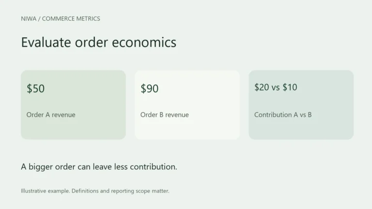 Evaluate order economics. A bigger order can leave less contribution.